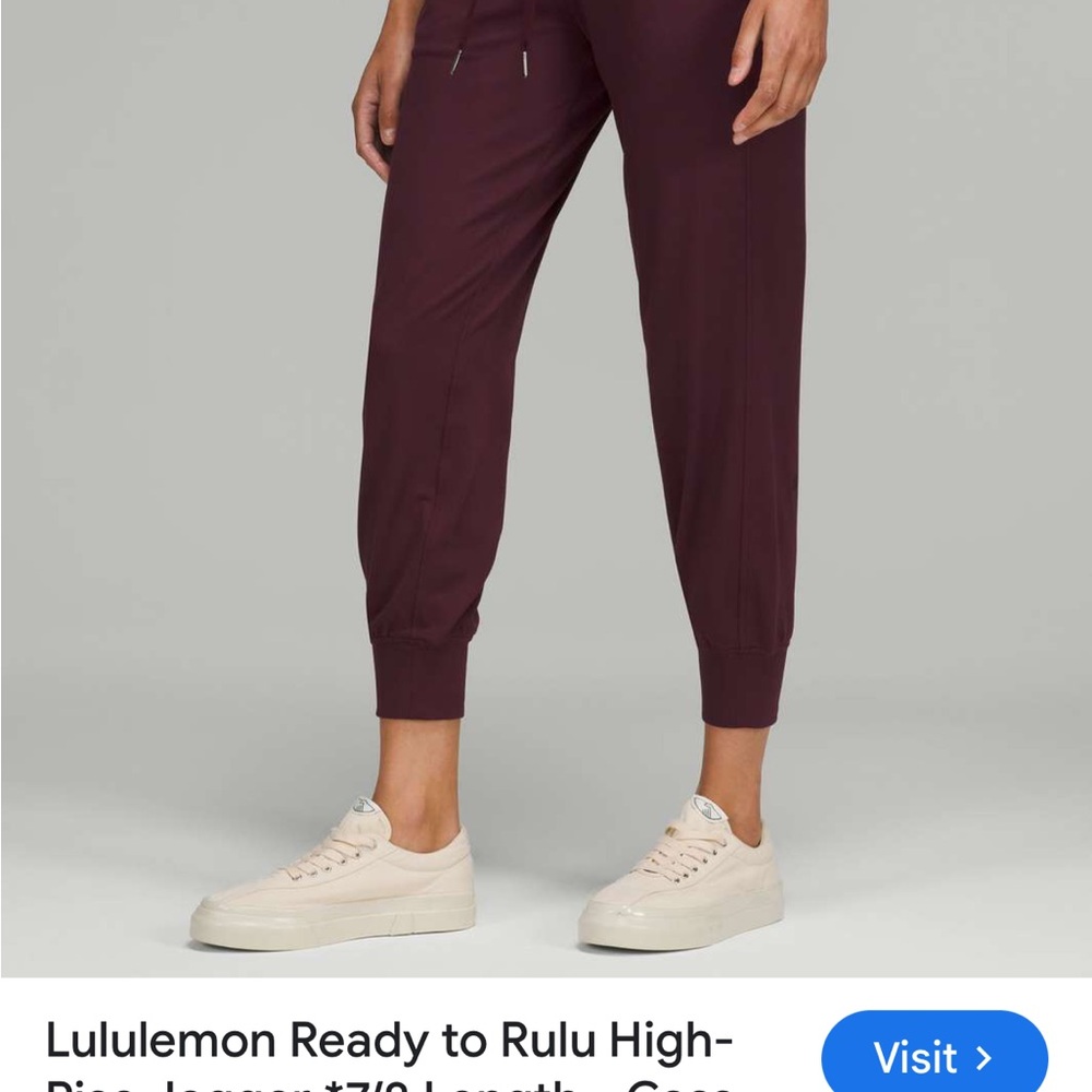 Lululemon On the Fly Jogger Pant *Woven Cassis Size 4 Small EUC Lounge wear - Picture 5 of 10